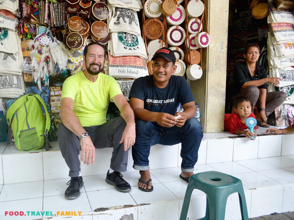 Shane and Ketut shopping in Bali