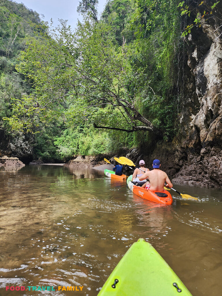 Kayaking through the canyon