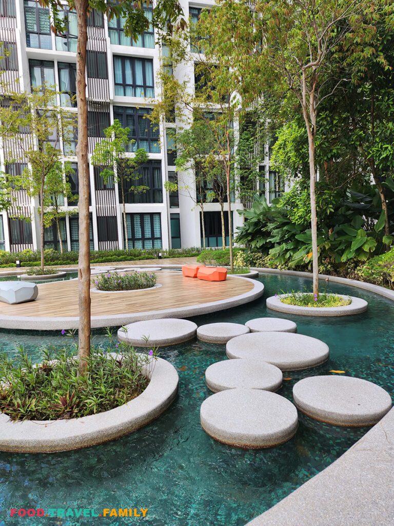Beautiful landscaped garden in the common area of H2O Residences