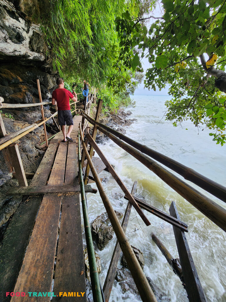 Rickety wooden steps on Monkey Trail